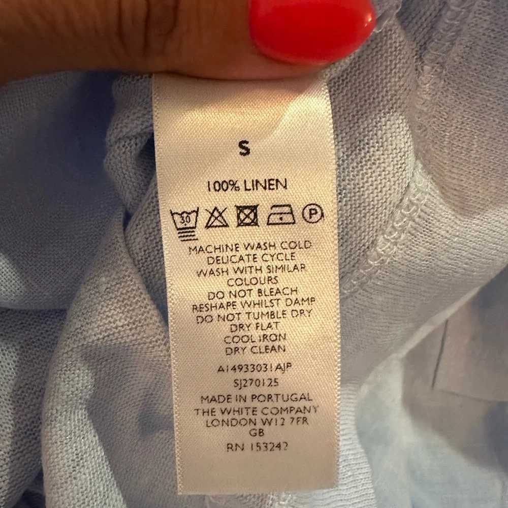The White Company Light Blue Linen Tee - Picture 5 of 5
